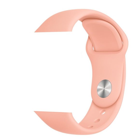NEW Pink Sport Silicone For Apple Watch - Picture 1 of 3